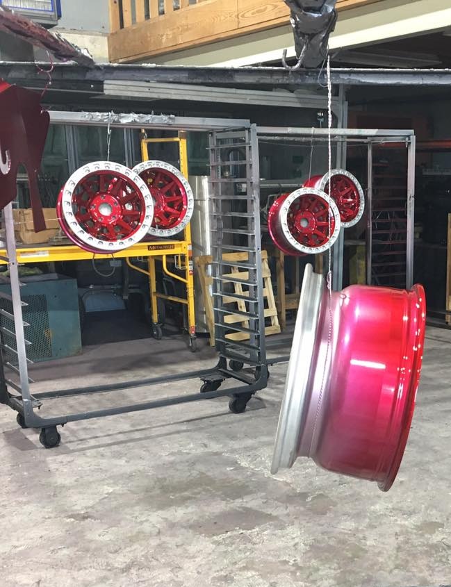 New Orleans Powder Coating pink wheels